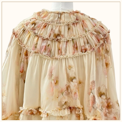 HYPNOTIC SHIRRED BLOUSE & SKIRT