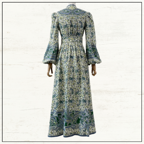 OTTIE PAISLEY MIDI DRESS