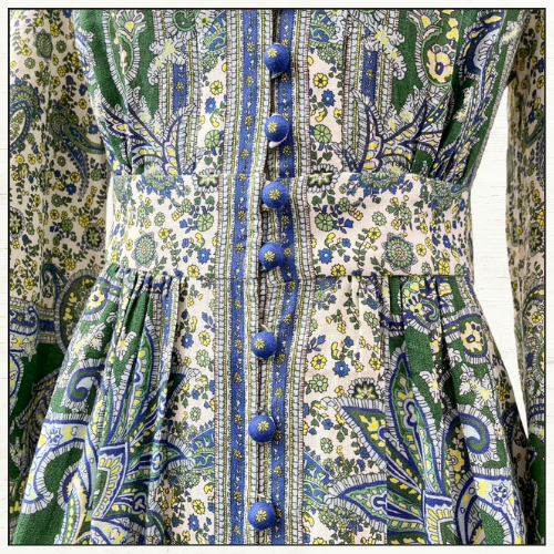 OTTIE PAISLEY MIDI DRESS