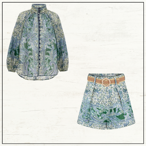 OTTIE PAISLEY SHIRT & SHORTS