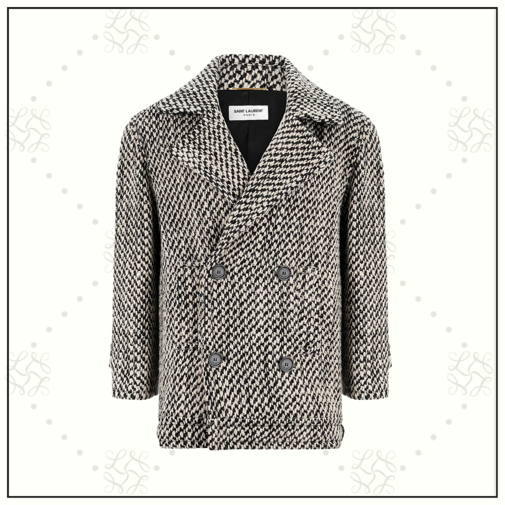 DOUBLE BREASTED TWEED COAT