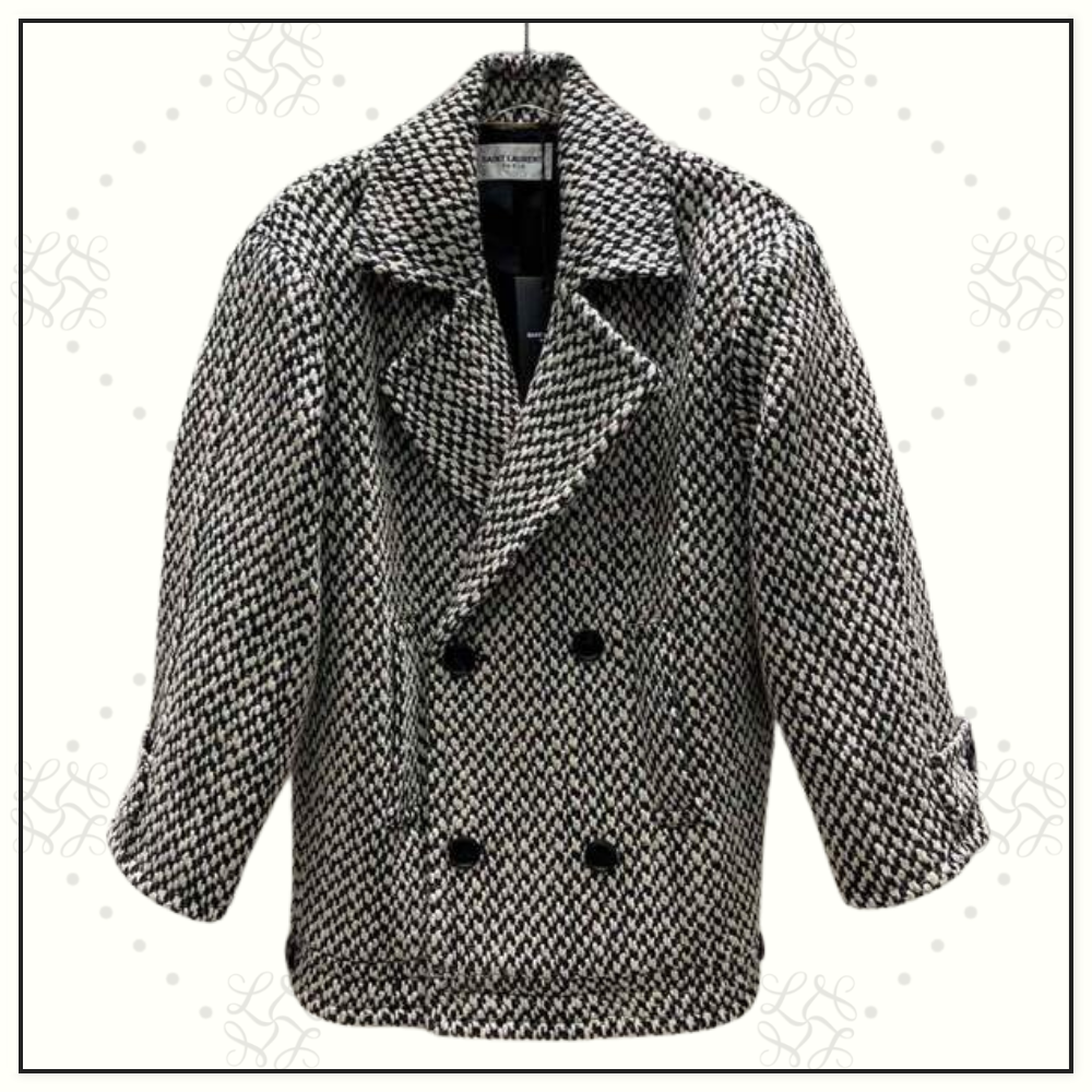 DOUBLE BREASTED TWEED COAT