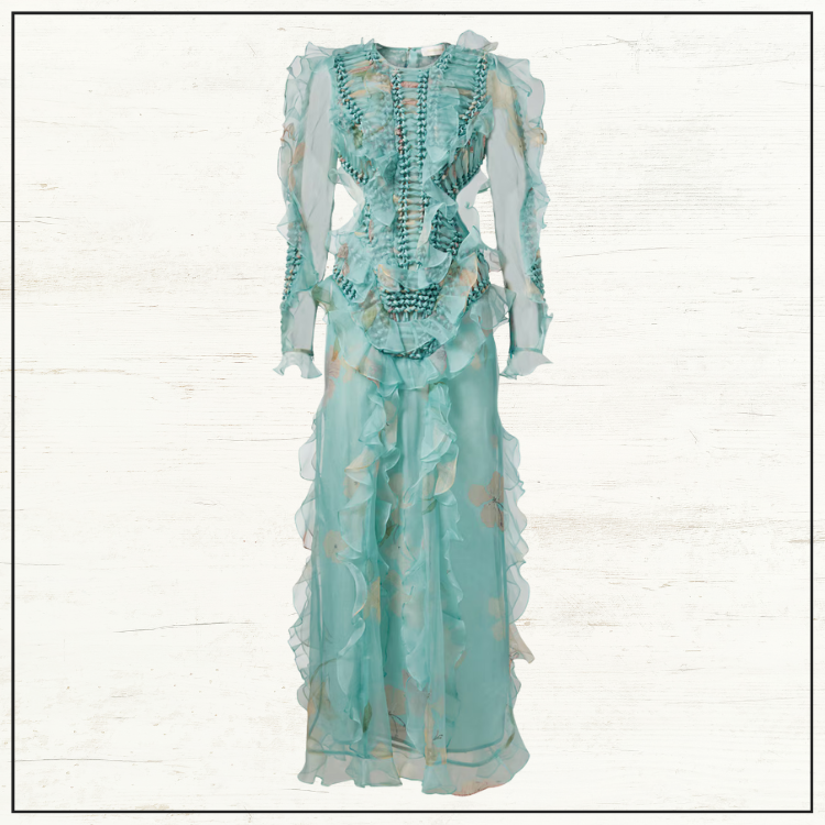 ILLUMINATE RUFFLED SILK GOWN