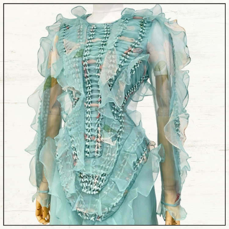 ILLUMINATE RUFFLED SILK GOWN
