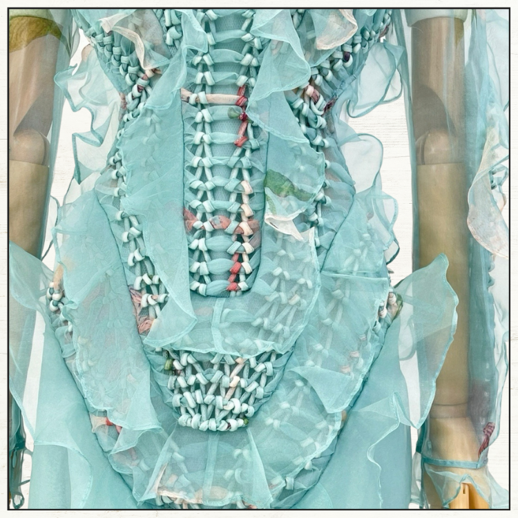 ILLUMINATE RUFFLED SILK GOWN