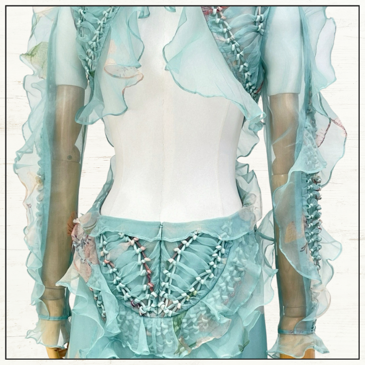 ILLUMINATE RUFFLED SILK GOWN