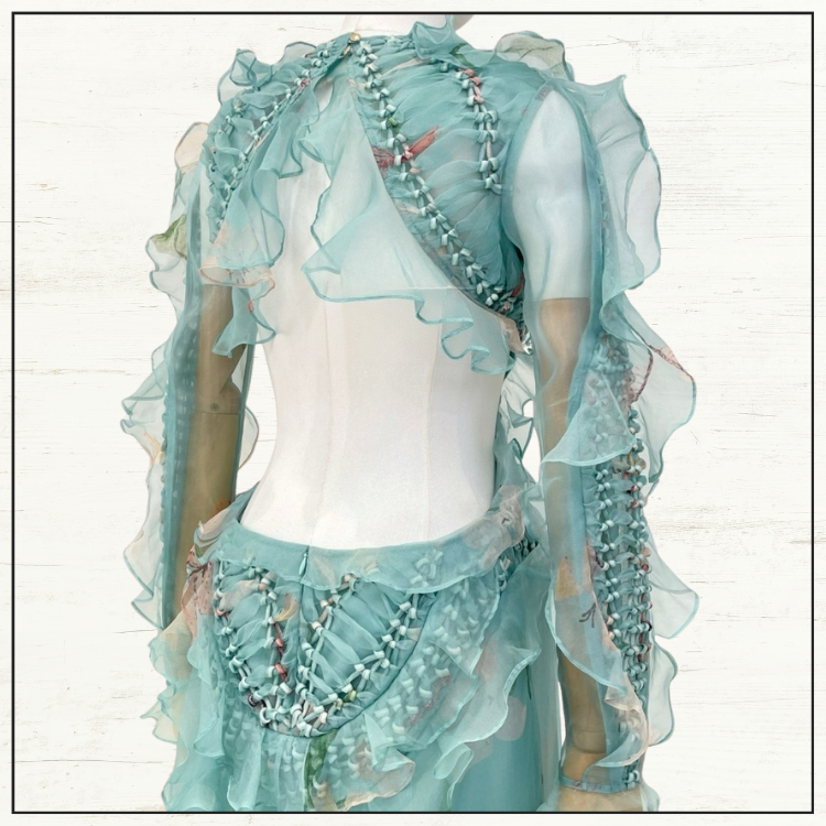 ILLUMINATE RUFFLED SILK GOWN