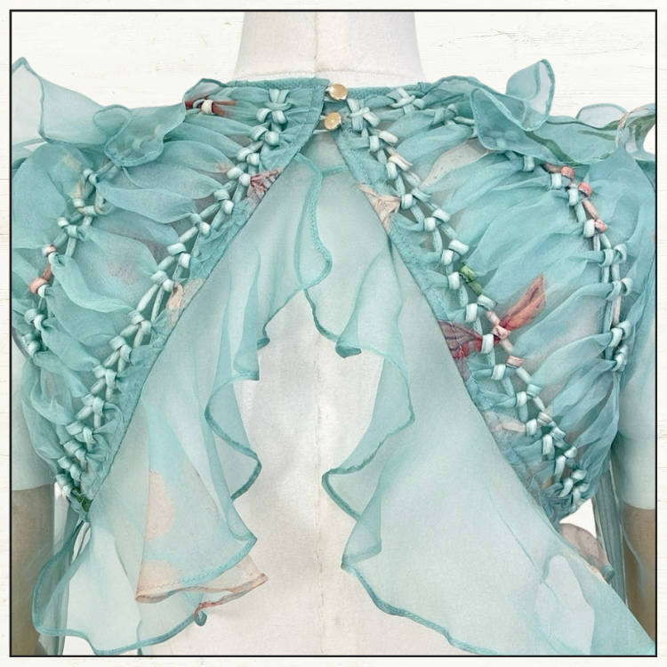 ILLUMINATE RUFFLED SILK GOWN