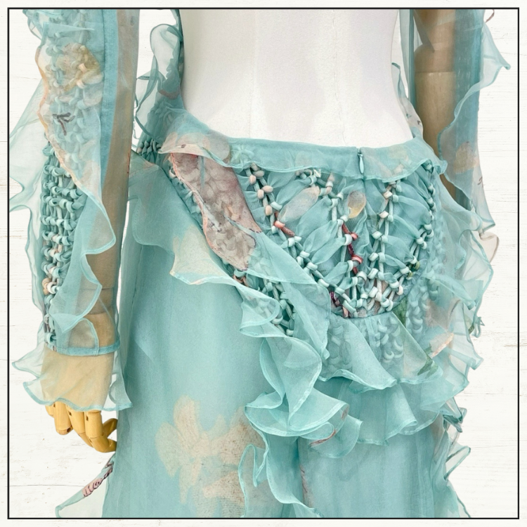 ILLUMINATE RUFFLED SILK GOWN