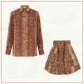 HYPNOTIC SHIRT & UTILITY MINI SKIRT