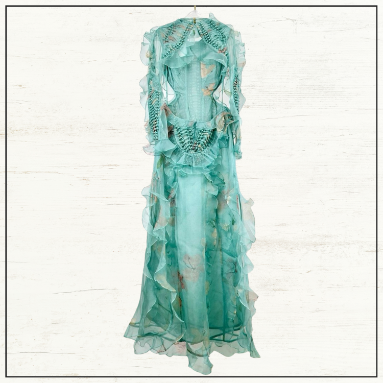 ILLUMINATE RUFFLED SILK GOWN