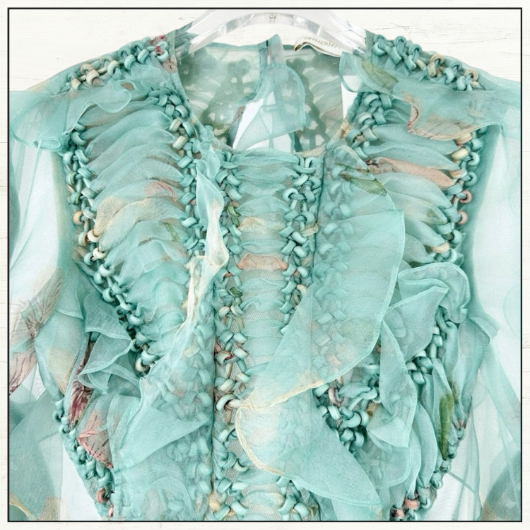 ILLUMINATE RUFFLED SILK GOWN