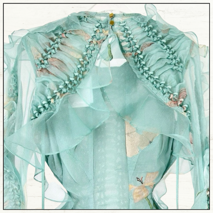 ILLUMINATE RUFFLED SILK GOWN