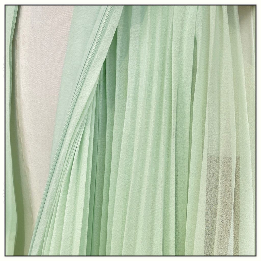 OSTRICH TRIM MAXI DRESS