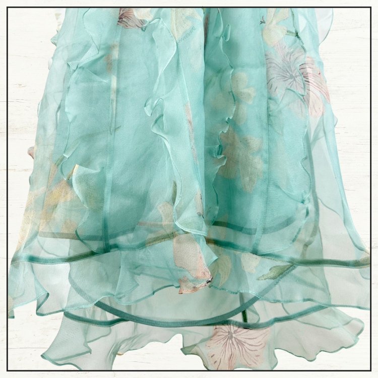 ILLUMINATE RUFFLED SILK GOWN