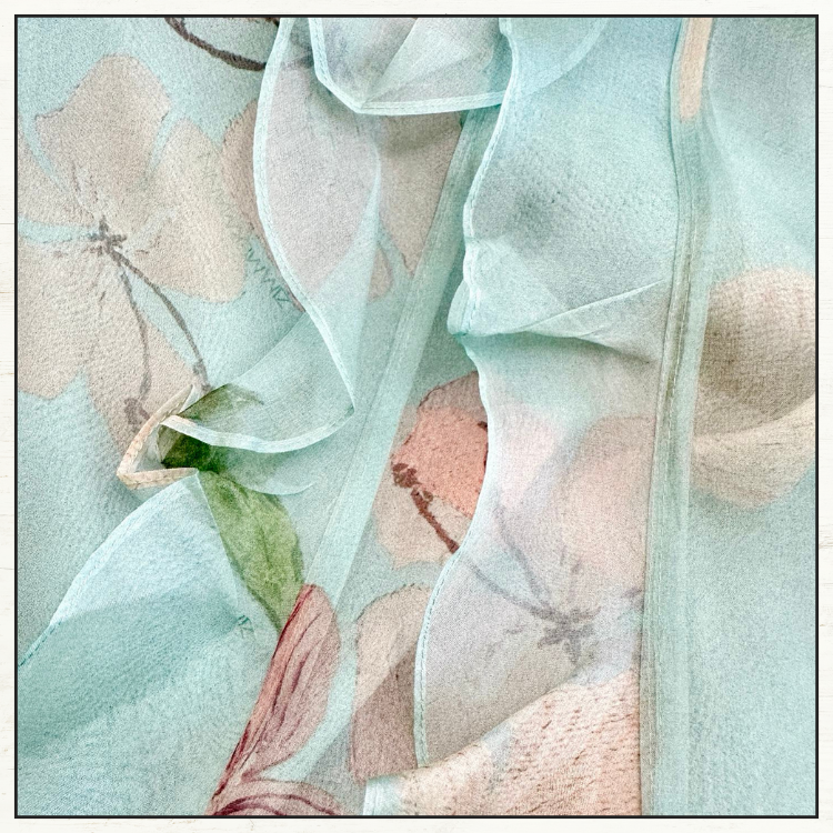 ILLUMINATE RUFFLED SILK GOWN