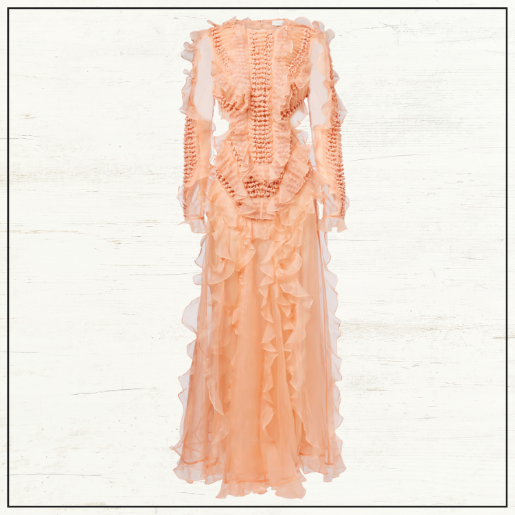 ILLUMINATE RUFFLED SILK GOWN