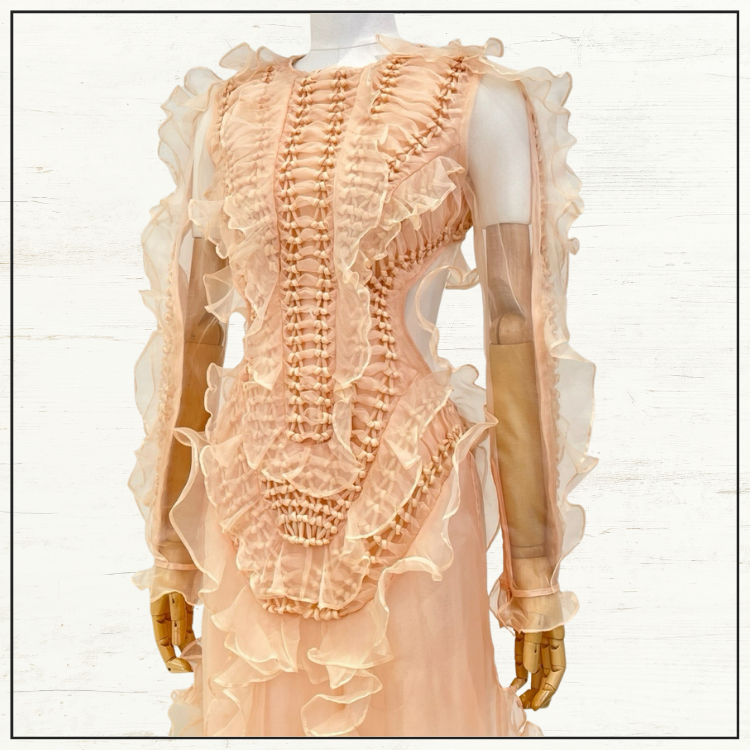 ILLUMINATE RUFFLED SILK GOWN