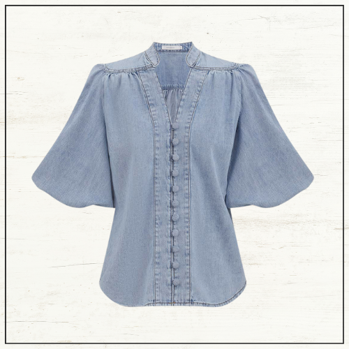 LUCKY DENIM BLOUSE & SHORTS