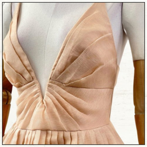 PAVILION V NECK MIDI DRESS