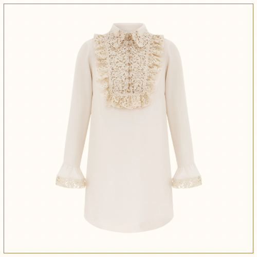LACE TRIM SHIFT DRESS