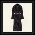 MINK FUR COAT WITH CHEVRON MOTIFS
