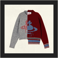 HALF & HALF INTARSIA KNIT JUMPER