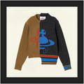 HALF & HALF INTARSIA KNIT JUMPER
