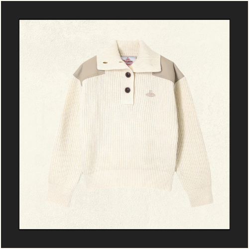MILITARY PATCH KNIT SWEATER