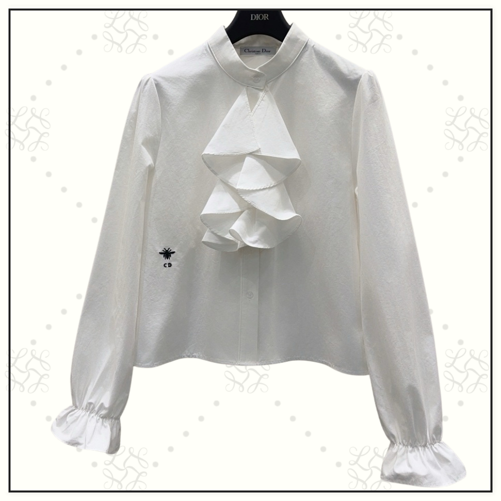 RUFFLE COLLAR SHORT SHIRT