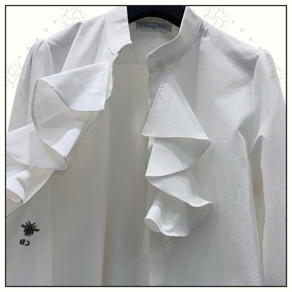 RUFFLE COLLAR SHORT SHIRT