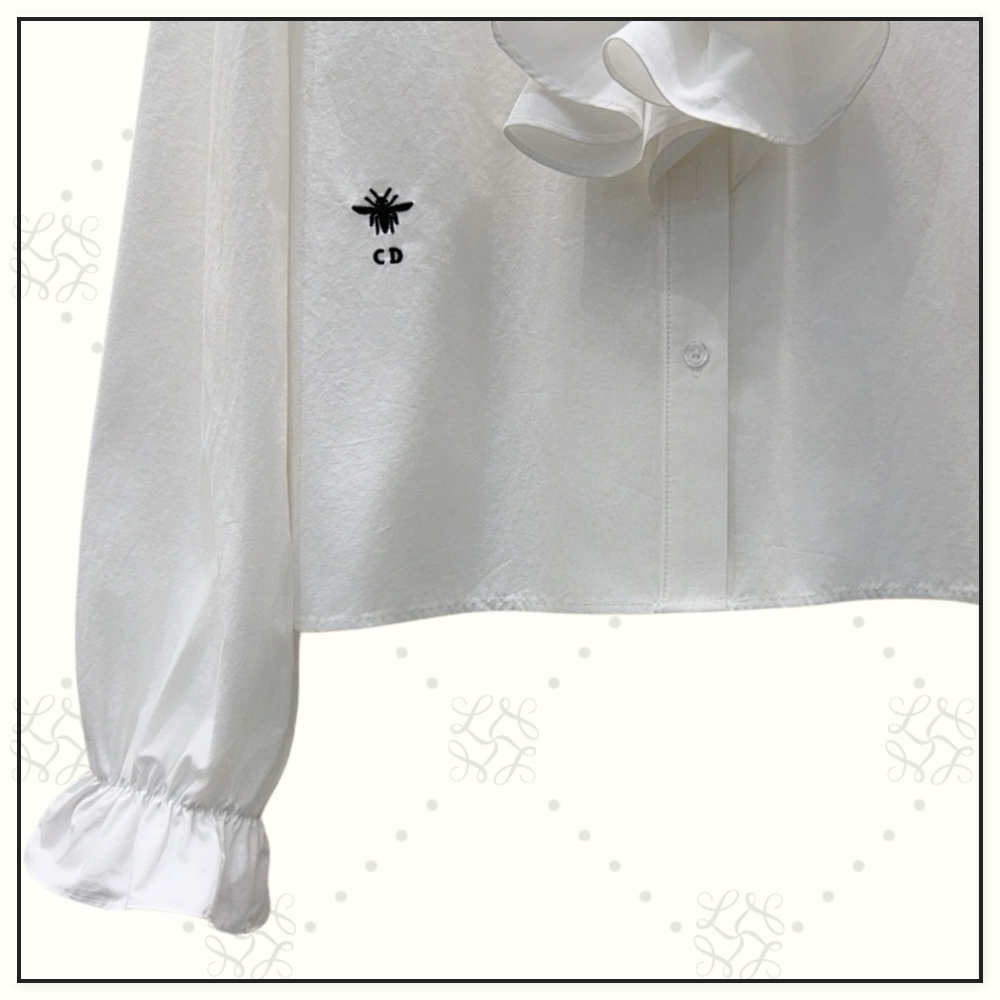 RUFFLE COLLAR SHORT SHIRT