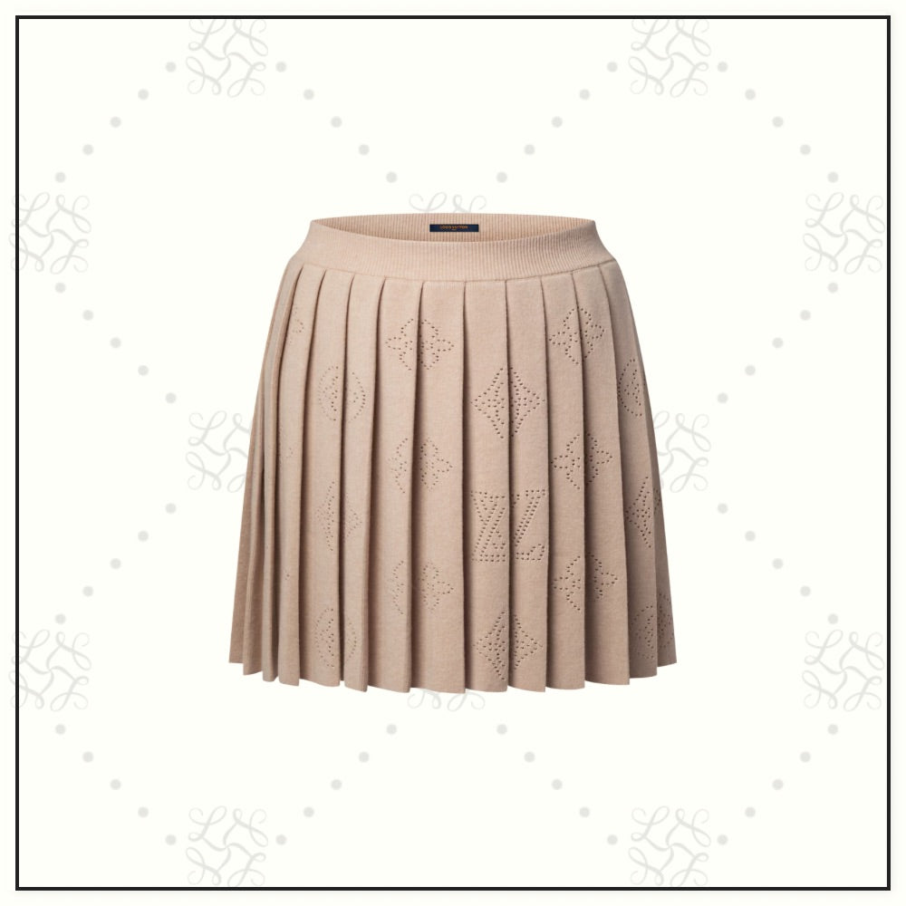 WOOL CASHMERE MAHINA CARDIGAN & PLEATED SKIRT