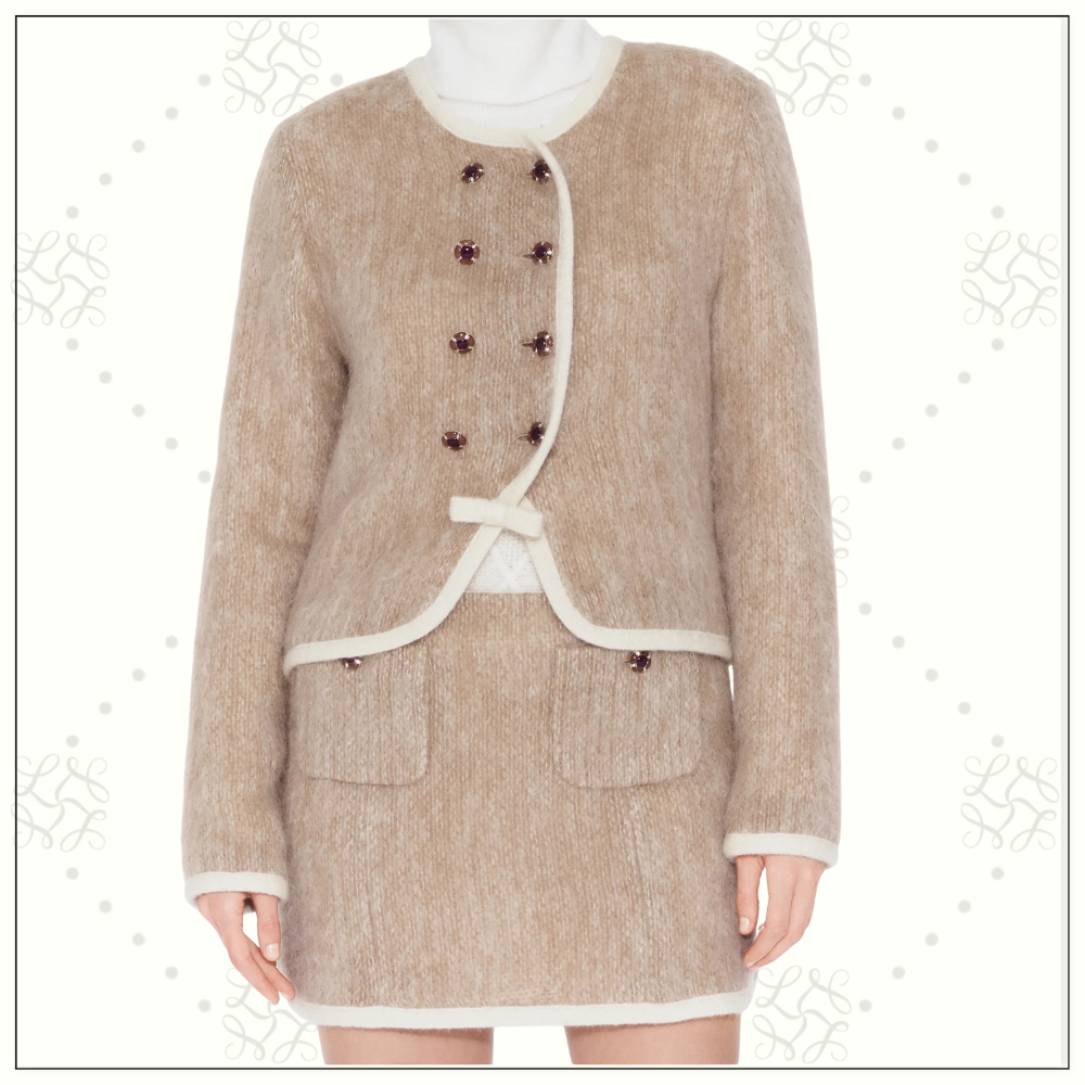 MOHAIR & WOOL JACKET & MINI SKIRT