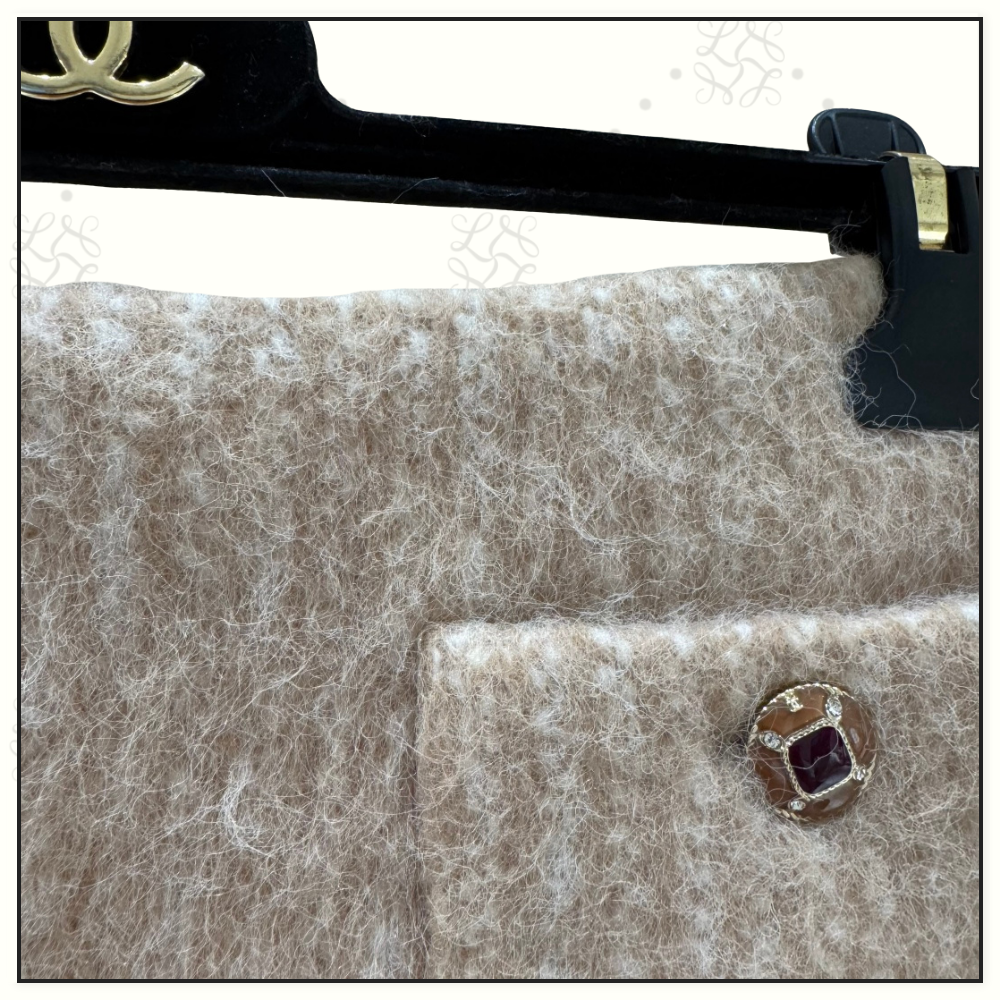 MOHAIR & WOOL JACKET & MINI SKIRT