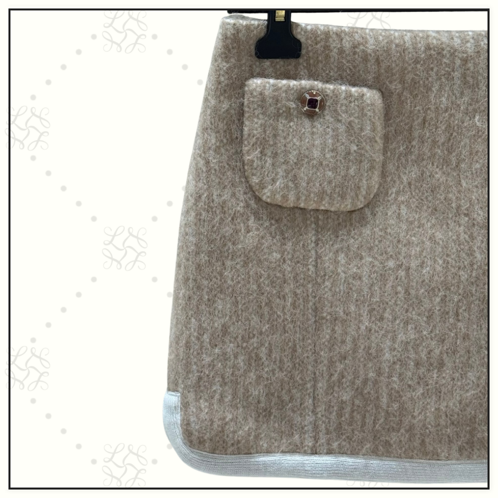 MOHAIR & WOOL JACKET & MINI SKIRT