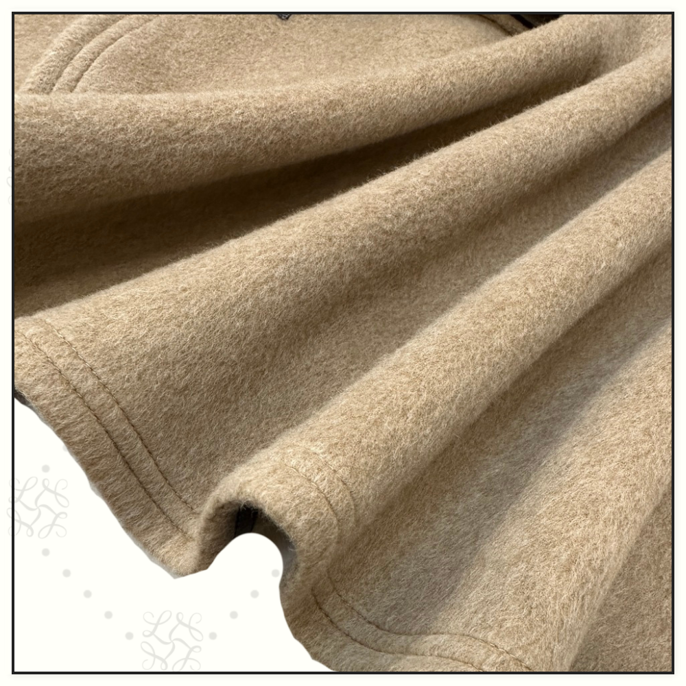 CASHMERE BUTTON UP CAPE COAT