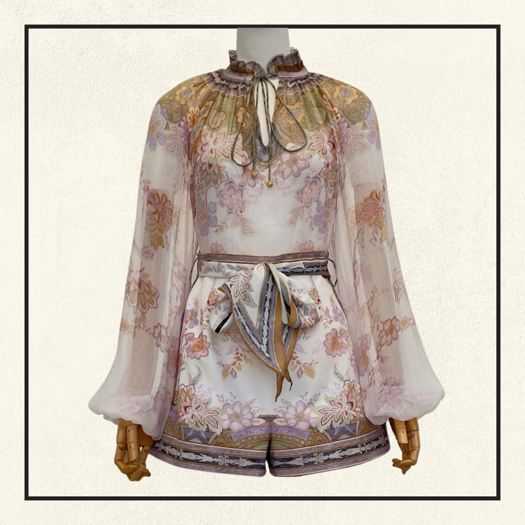 LUNA BILLOW BLOUSE & SHORT