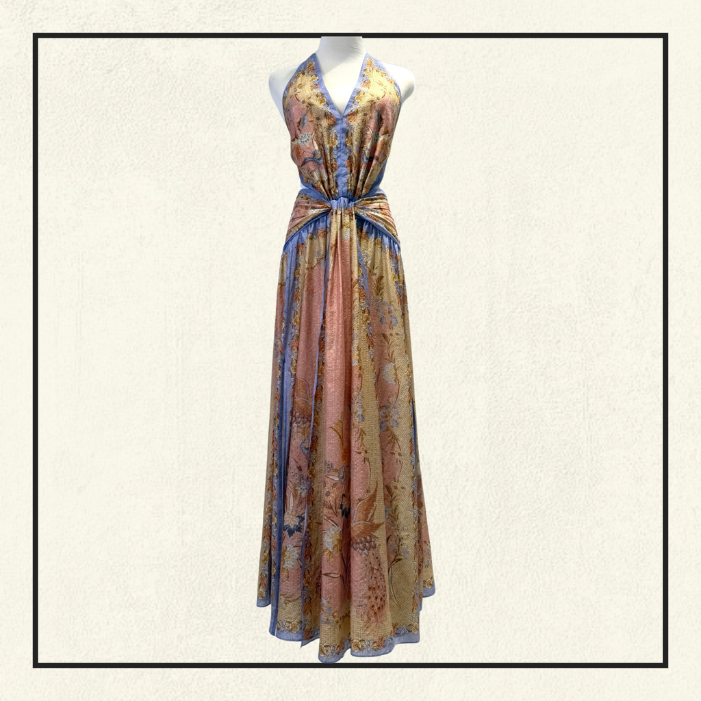 INDRA PLUNGE HALTER MAXI DRESS