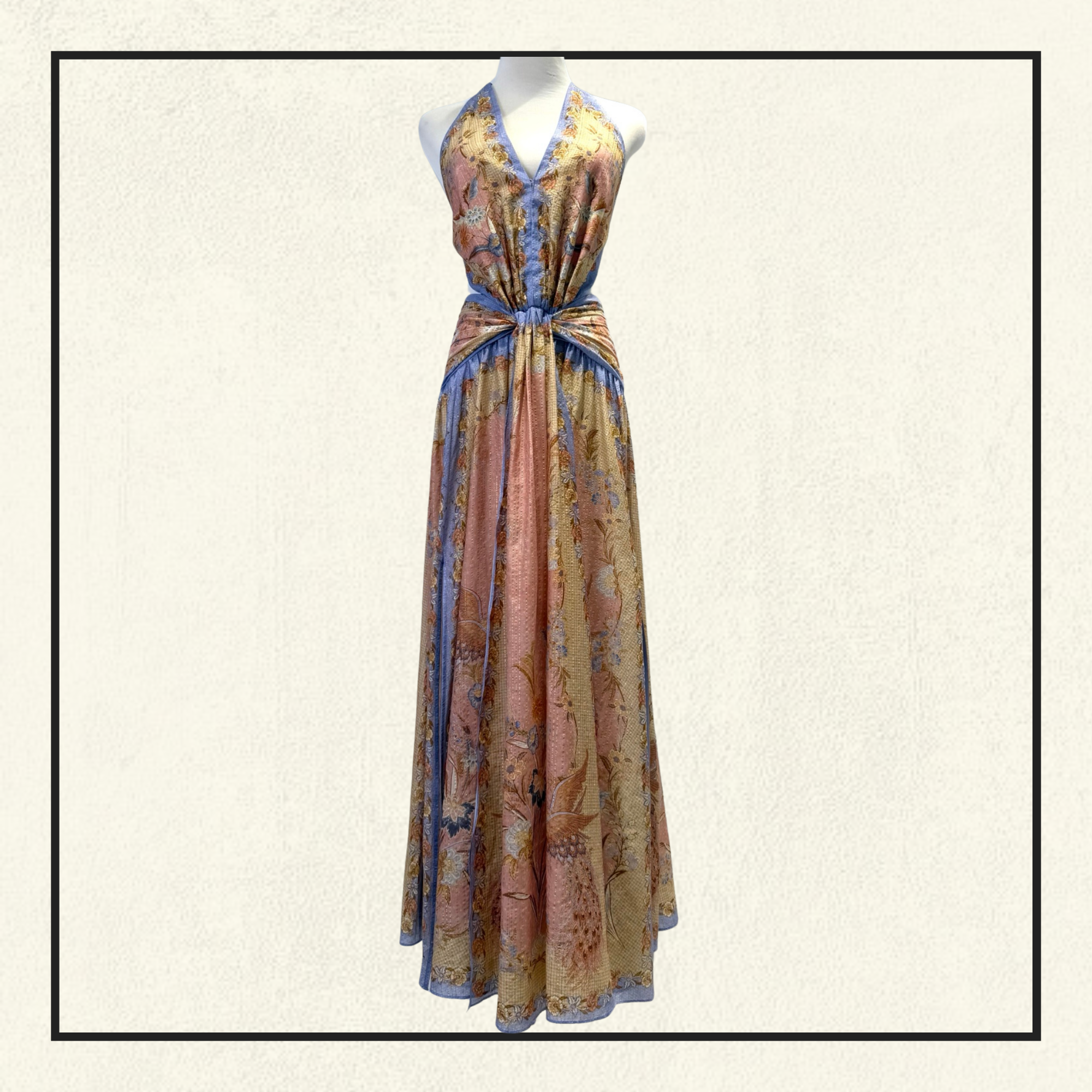 INDRA PLUNGE HALTER MAXI DRESS