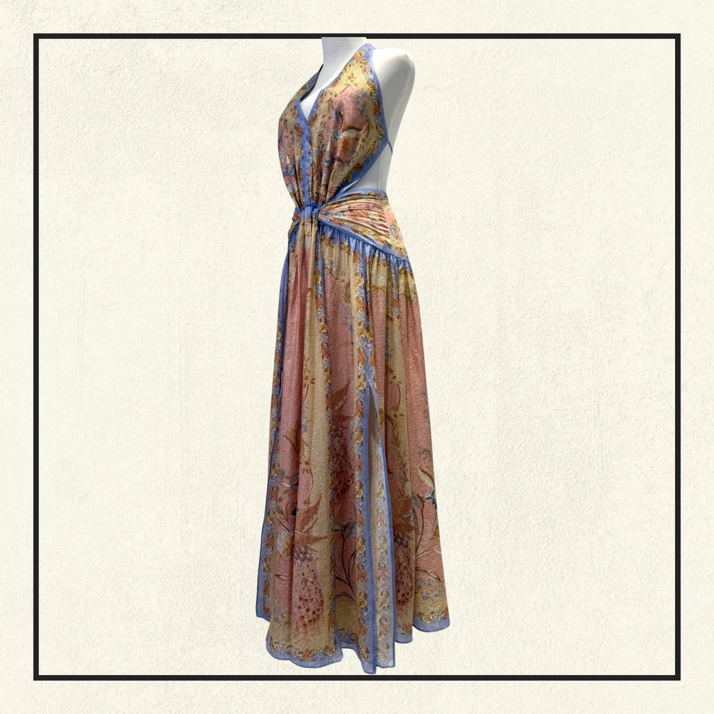 INDRA PLUNGE HALTER MAXI DRESS