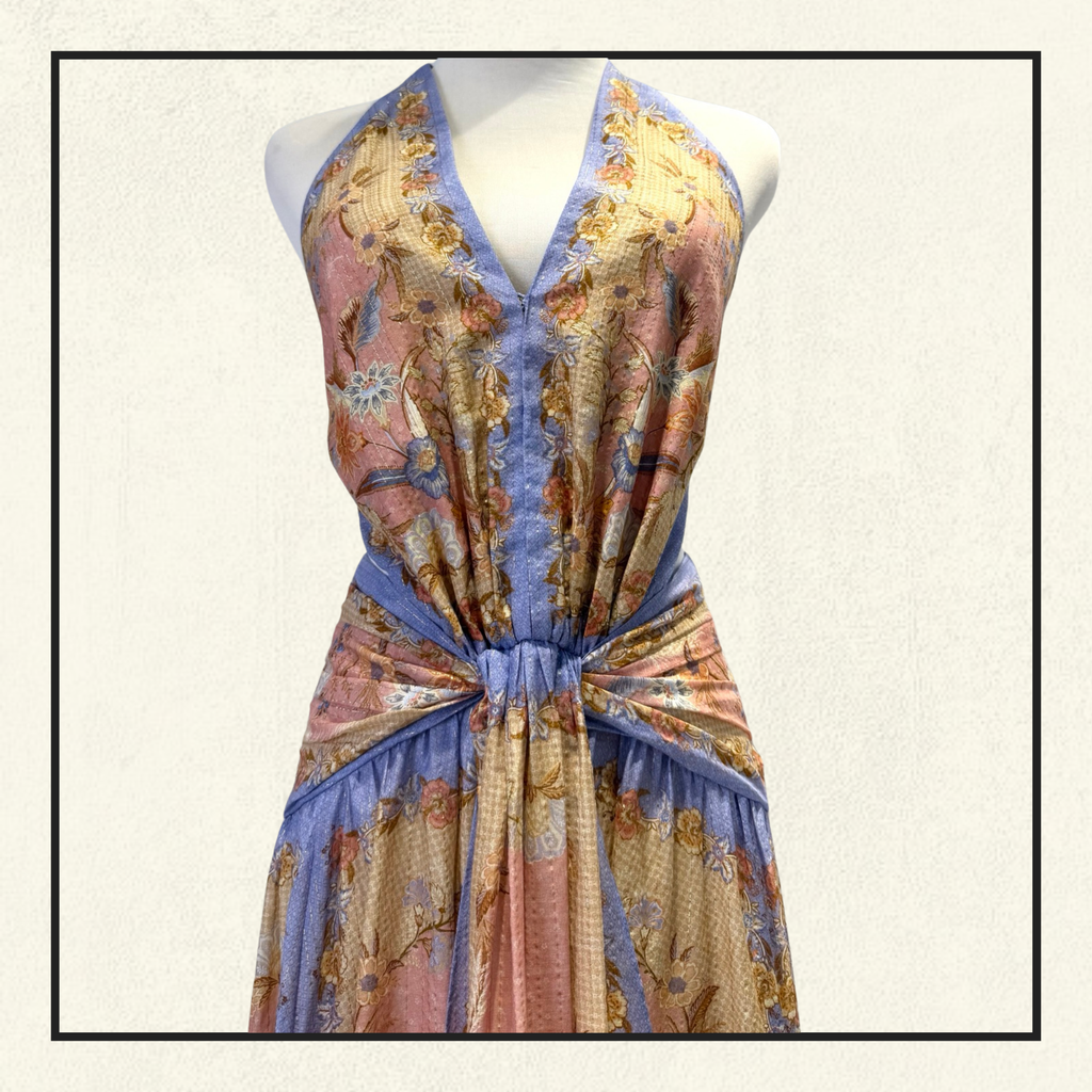 INDRA PLUNGE HALTER MAXI DRESS