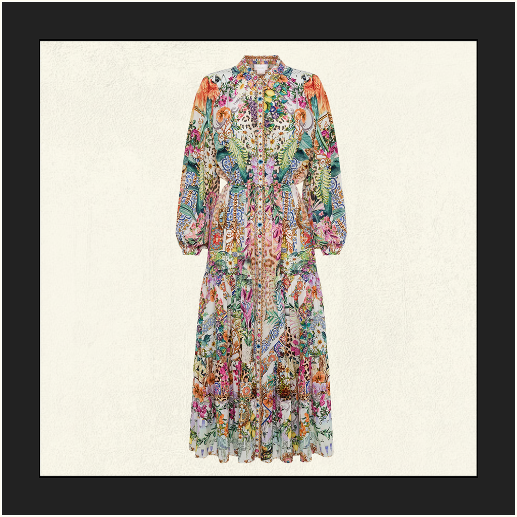 TIERED LONG SHIRT DRESS
