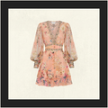 BUTTON FRONT FRILL DRESS