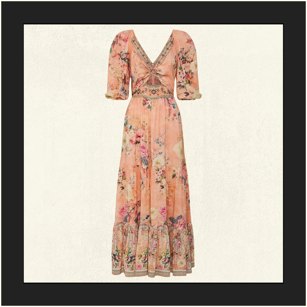 TIERED PUFF SLEEVE DRESS