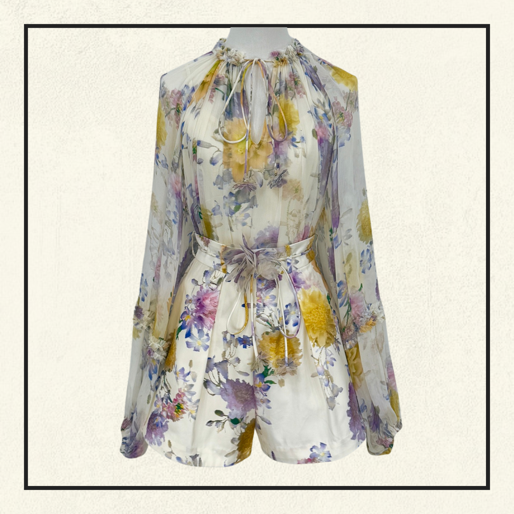 LUNA RUFFLE BILLOW BLOUSE & SHORT