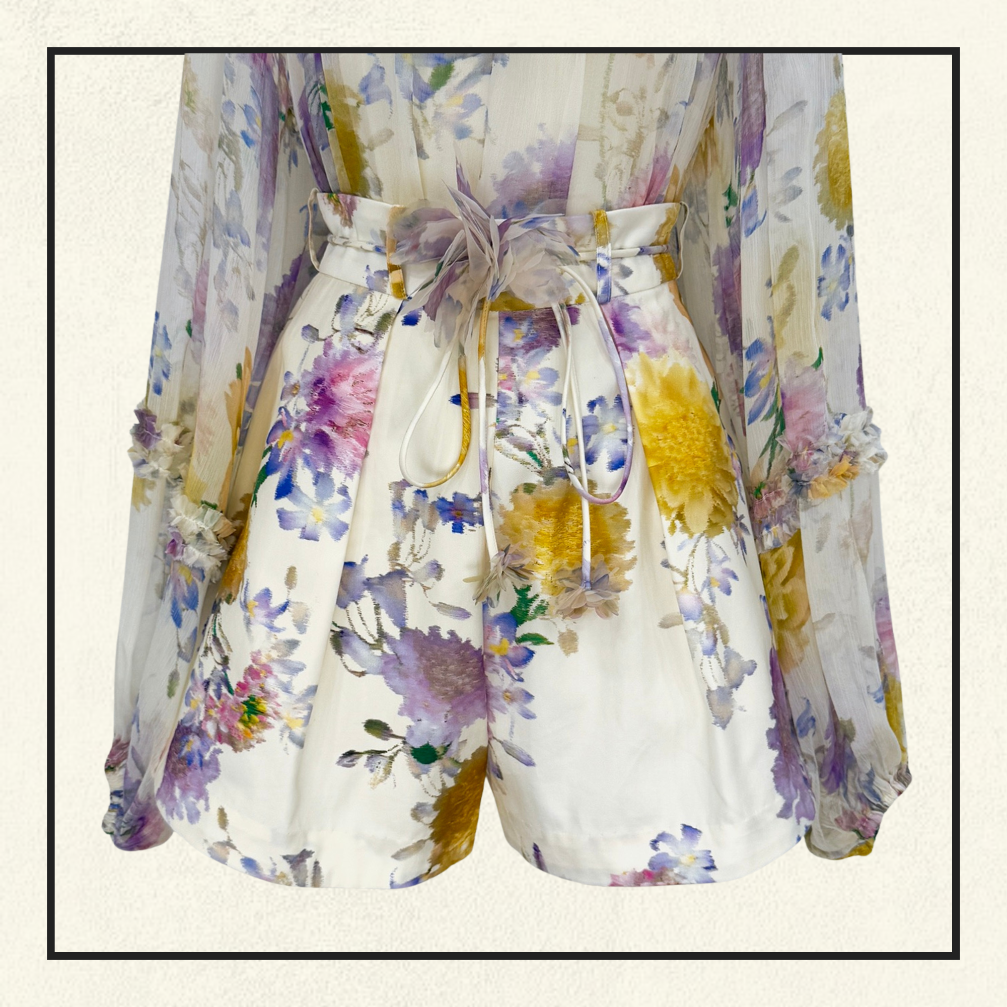 LUNA RUFFLE BILLOW BLOUSE & SHORT