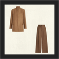 LINEN JACKET & FLARE TROUSERS