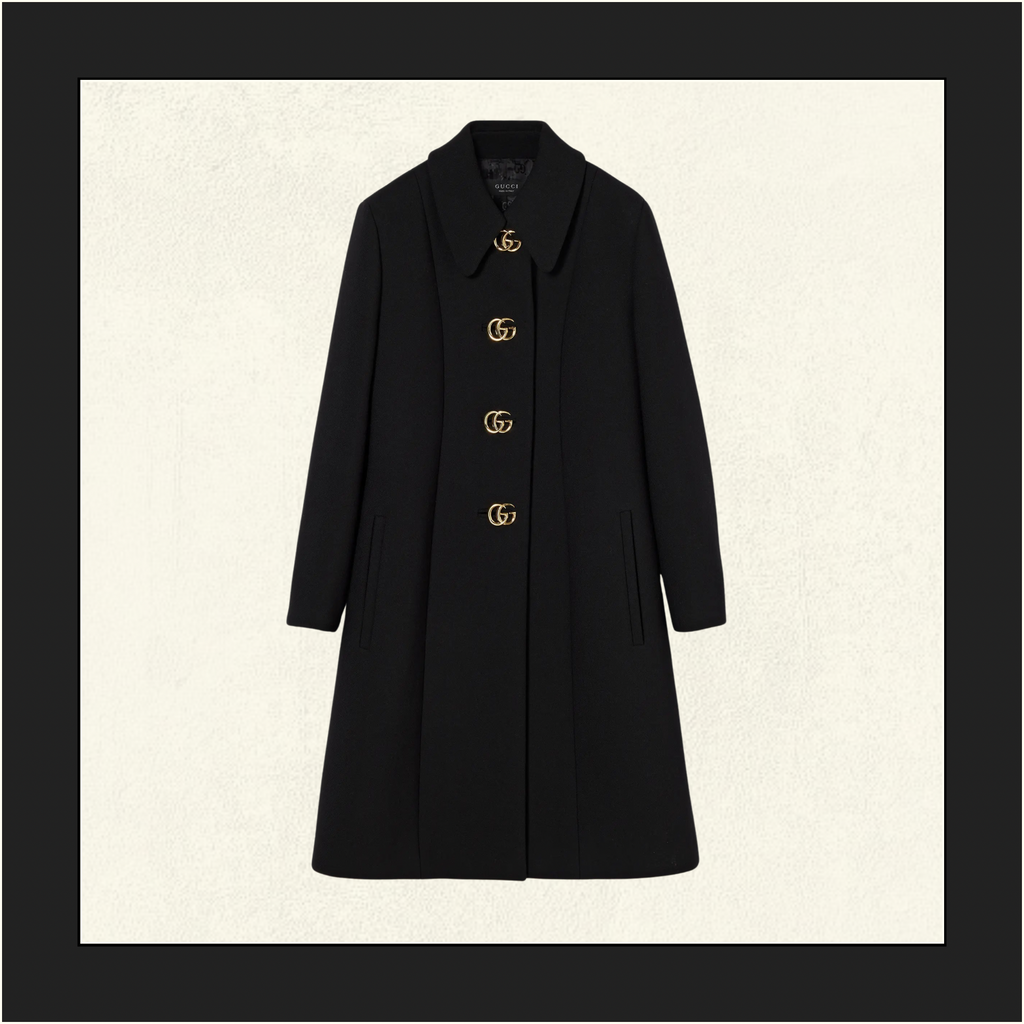 DOUBLE GG BUTTON WOOL COAT