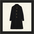 DOUBLE GG BUTTON WOOL COAT